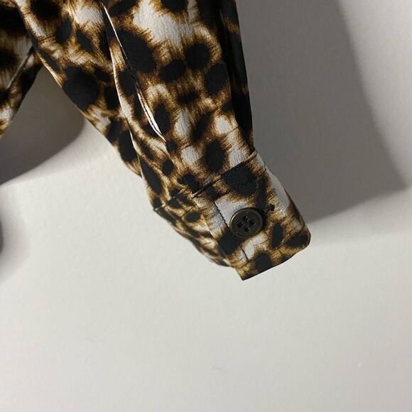 Twelfth Street By Cynthia Vincent Silk Animal Print Blouse - Picture 7 of 8